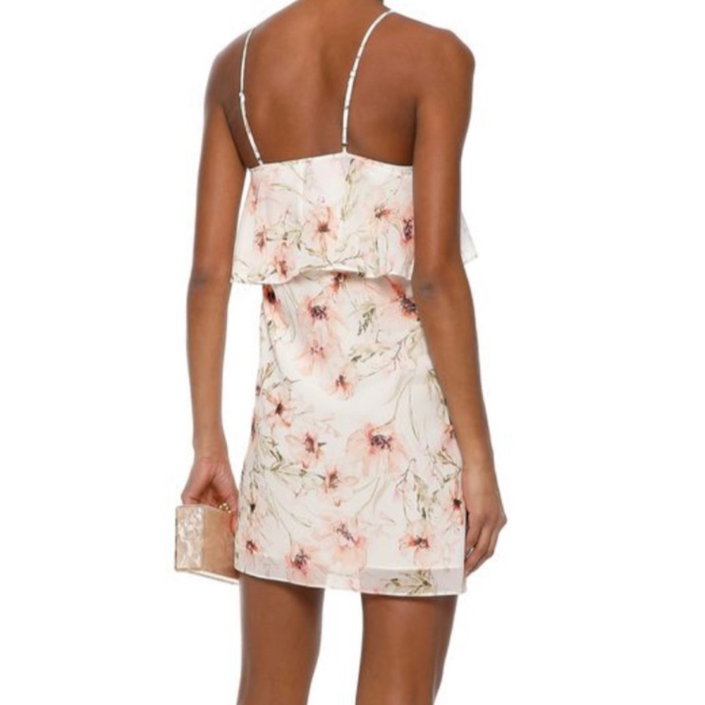 Haute Hippie Ruffle Floral Print Mini Dress - Picture 2 of 4